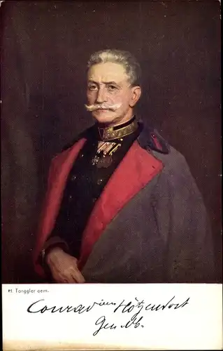 Künstler Ak Torggler, H., General Franz Conrad von Hötzendorf