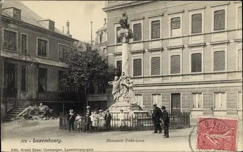 Ak Luxembourg Luxemburg, Monument Dieks Lenz