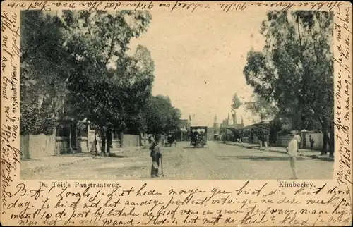 Ak Kimberley Südafrika, Du Toit's Panstraatweg