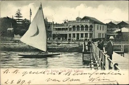 Ak Durban Südafrika, Yacht Club buildings, Segelboot