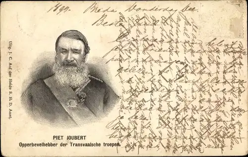Ak Petrus Jacobus Joubert, Burengeneral und Generalkommandant der Südafrikanischen Republik