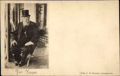 Ak Präsident der Südafrikanischen Republik Paul Kruger, Portrait