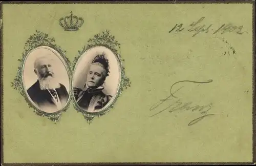 Präge Ak Marie Henriette von Österreich, König Leopold II von Belgien, Portrait