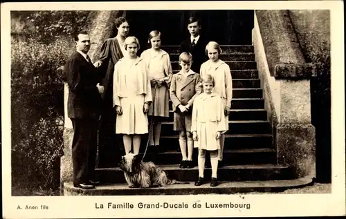Ak La Famille Grand Ducale de Luxembourg, Großherzogliche Familie von Luxemburg