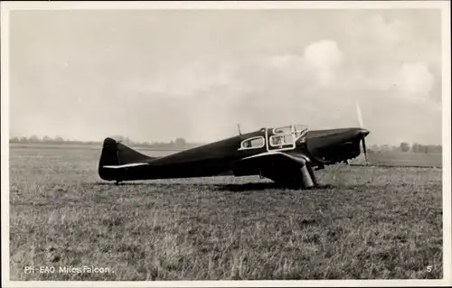 Ak PH EAO Miles Falcon, britisches Kleinflugzeug