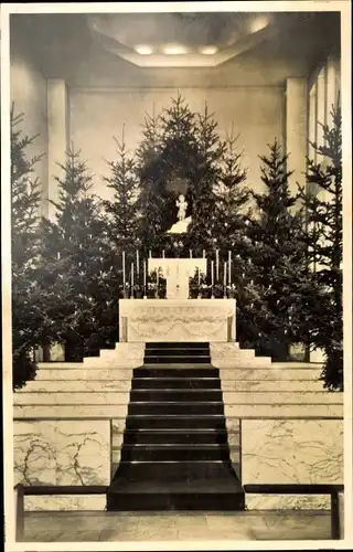 Foto Ak Berlin Wilmersdorf Schmargendorf, Salvator Kirche, Tölzer Straße 25, Weihnachtsschmuck