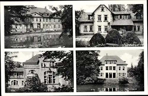 Ak Tiefenbrunn Rosdorf, Landessanatorium Rasemühle, Hauptgebäude, Waldhaus, Villa, Sonnenhaus