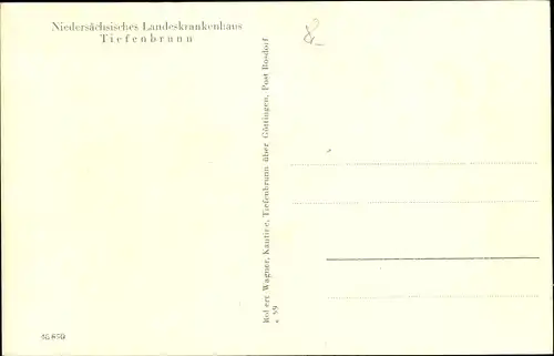 Ak Tiefenbrunn Rosdorf Niedersachsen, Niedersächsisches Landeskrankenhaus