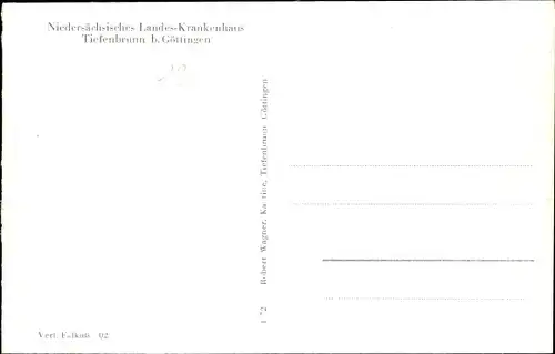 Ak Tiefenbrunn Rosdorf, Landessanatorium Rasemühle, Hauptgebäude, Waldhaus, Villa, Sonnenhaus