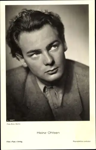 Ak Schauspieler Heinz Ohlsen, Portrait, Locken, Jackett