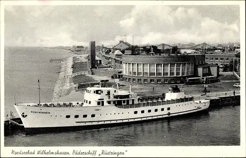 Ak Wilhelmshaven in Niedersachsen, Blick auf das Bäderschiff Rüstringen