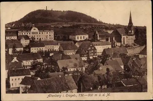 Ak Altenberg im Erzgebirge, Vogelschau, Teilansicht