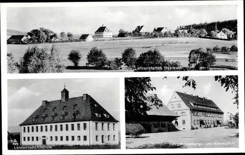 Ak Bayreuth in Oberfranken, Landwirtschaftsschule, Lehrgut, Viehhaltgs. und Melkerschule