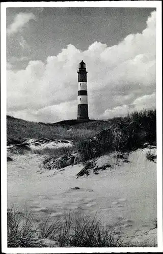 Ak Insel Amrum in Nordfriesland, Ansicht vom Leuchtturm, Dünen