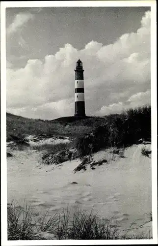 Ak Insel Amrum in Nordfriesland, Ansicht vom Leuchtturm, Dünen