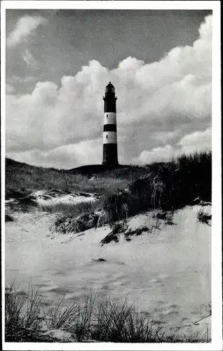 Ak Insel Amrum in Nordfriesland, Ansicht vom Leuchtturm, Dünen