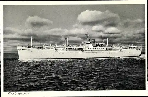 Ak Dampfschiff MS Seven Seas, Europa Canada Linie