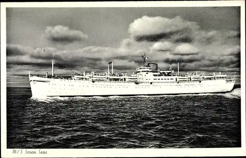 Ak Dampfschiff MS Seven Seas, Europa Canada Linie