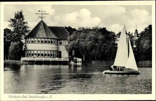 Ak Bad Zwischenahn, Fährhaus, Restaurant Café, Boot