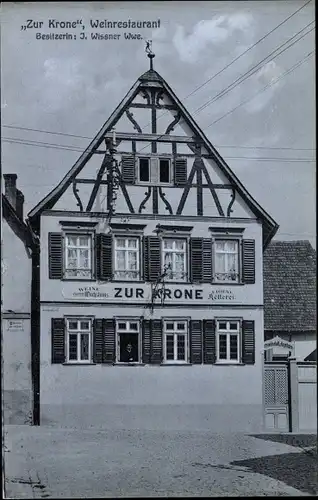 Ak Eltville am Rhein Hessen, Restaurant Zur Krone