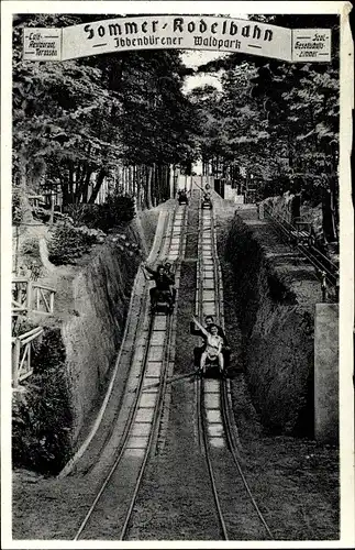 Ak Ibbenbüren im Tecklenburger Land, Sommerrodelbahn im Waldpark