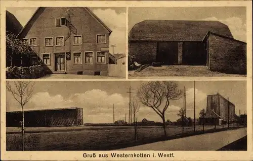 Ak Westernkotten Westfalen, Gasthof Joseph Besting, Straßenpartie