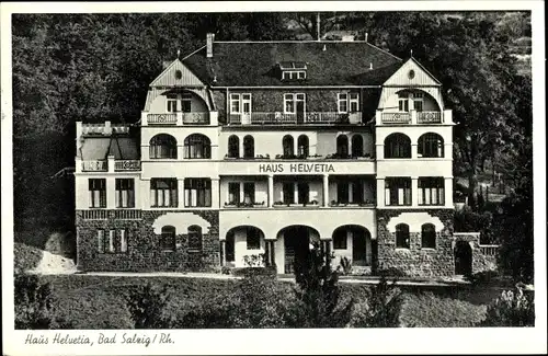 Ak Bad Salzig Boppard am Rhein, Haus Helvetia