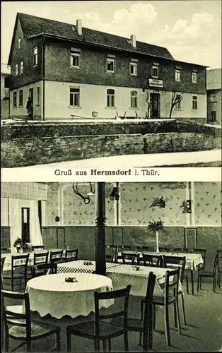Ak Hermsdorf in Thüringen, Gasthaus zur schönen Aussicht