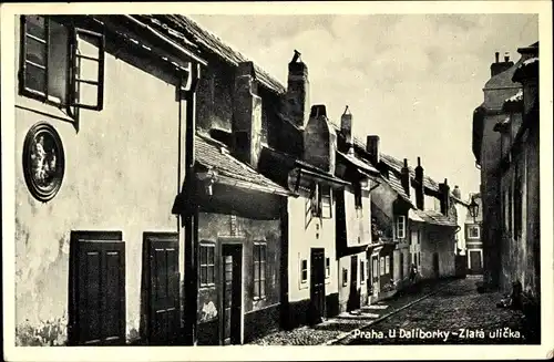 Ak Praha Prag, Zlata ulicka, U Daliborky, Die goldene Gasse