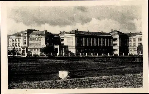 Ak Domažlice Taus Reg. Pilsen, Teilansicht der Stadt, Gebäude