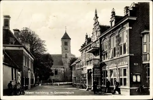 Ak Velsen Nordholland Niederlande, Kerkweg, Gemeentehuis