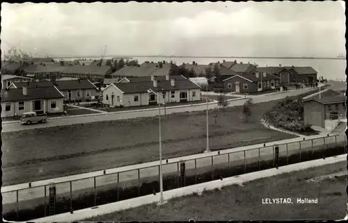 Ak Lelystad Flevoland, Teilansicht der Stadt