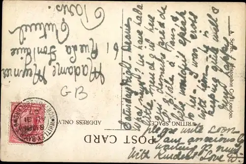 Ak London City England, Brompton Oratory, Union Jack, Flagge