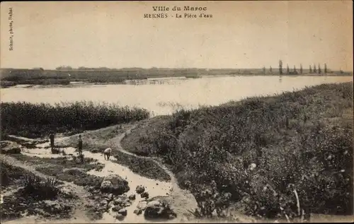Ak Meknès Marokko, La Piece d'eau