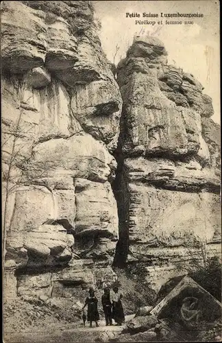 Ak Echternach Luxemburg, Pérékop et femme nue