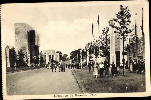 Ak Bruxelles Brüssel, Exposistion des Bruxelles 1935, Besucher der Weltausstellung