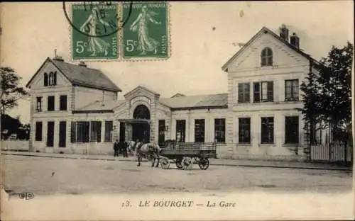 Ak Le Bourget Seine Saint Denis, La Gare
