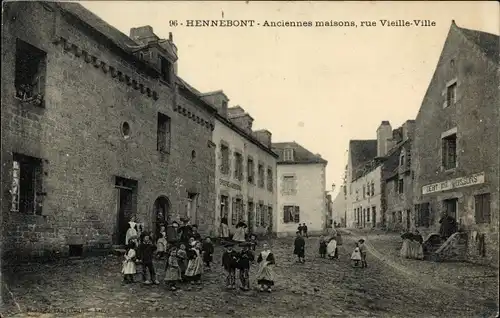 Ak Hennebont Morbihan, Anciennes maisons, rue Vieille Ville