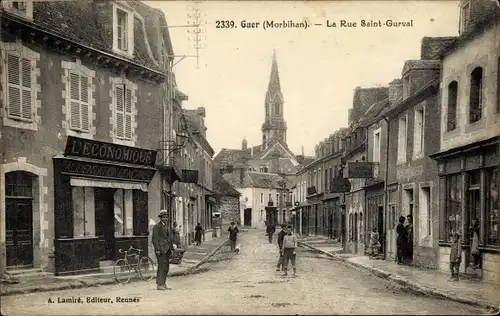 Ak Guer Morbihan, La Rue Saint Gurval, L'Economique