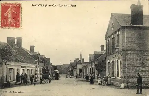 Ak Saint Viâtre Loir et Cher, Rue de la Poste