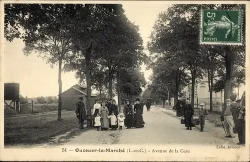 Ak Ouzouer le Marché Loir et Cher, Avenue de la Gare