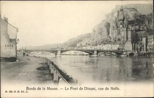 Ak Dinant Wallonien Namur, Le Pont, vue de Neffe, Fluss