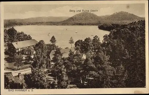 Ak Hamr na Jezeře Hammer am See Region Reichenberg, Hammersee, Berg und Ruine Dewin