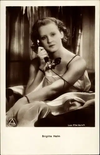 Ak Schauspielerin Brigitte Helm, Telefon