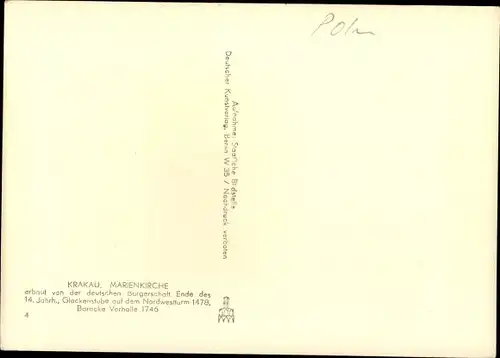 Ak Kraków Krakau Polen, Marienkirche