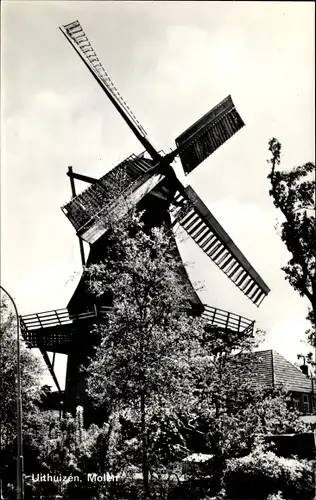 Ak Uithuizen Groningen Niederlande, Molen, Windmühle