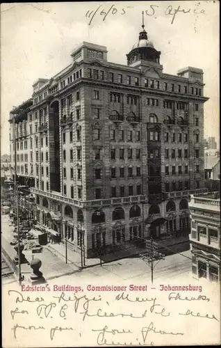 Ak Johannesburg Südafrika, Commisioner Street, Eckstein's Buildings