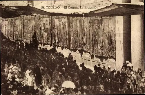 Ak Toledo Kastilien La Mancha Spanien, El Corpus, La Procesion