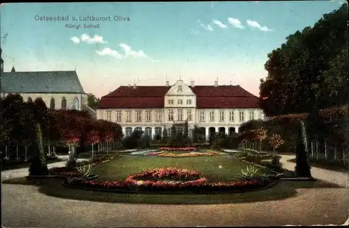 Ak Jelitkowo Glettkau Oliva Gdańsk Danzig, Königliches Schloss