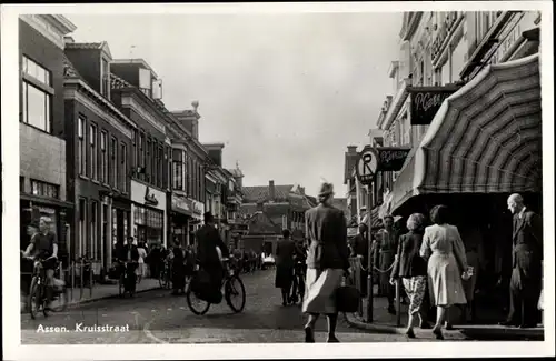 Ak Assen Drenthe Niederlande, Kruisstraat